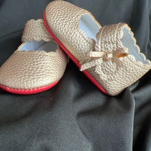 Baby girl gold red bottoms
